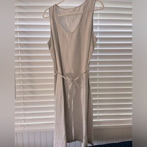 Garnet Hill Linen Dress, size 12, Light Gray